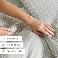 Casual Comfort Premium Ultra Soft Quatrefoil Pattern Duvet Cover Set
