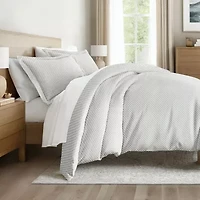 Casual Comfort Premium Ultra Soft Quatrefoil Pattern Duvet Cover Set