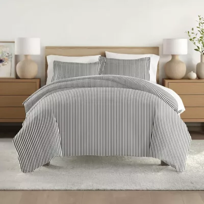 Casual Comfort Premium Ultra Soft Ribbon Pattern Duvet Cover Set