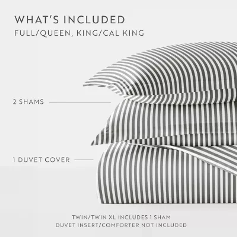 Casual Comfort Premium Ultra Soft Ribbon Pattern Duvet Cover Set