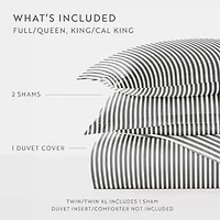 Casual Comfort Premium Ultra Soft Ribbon Pattern Duvet Cover Set