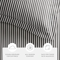 Casual Comfort Premium Ultra Soft Ribbon Pattern Duvet Cover Set