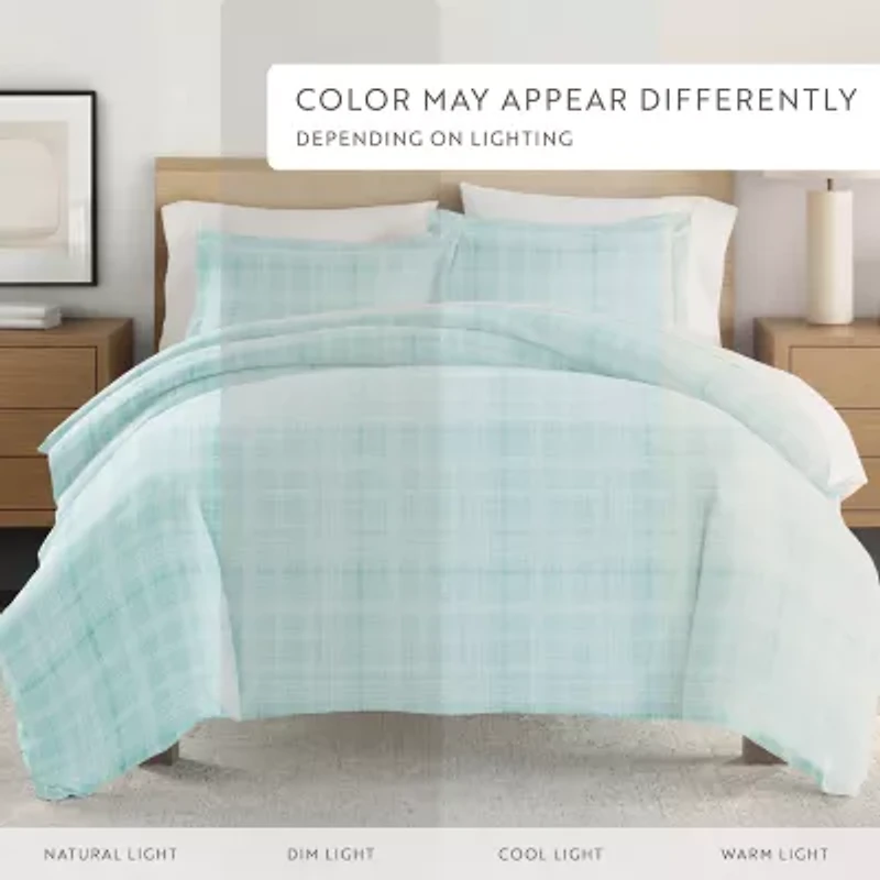 Casual Comfort™ Premium Ultra Soft Thatch Pattern Duvet Cover Set