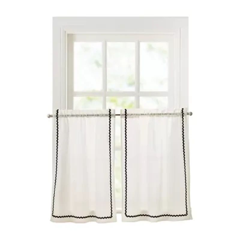 CURTIANWORKS Rita 2-pc. Rod Pocket Window Tier