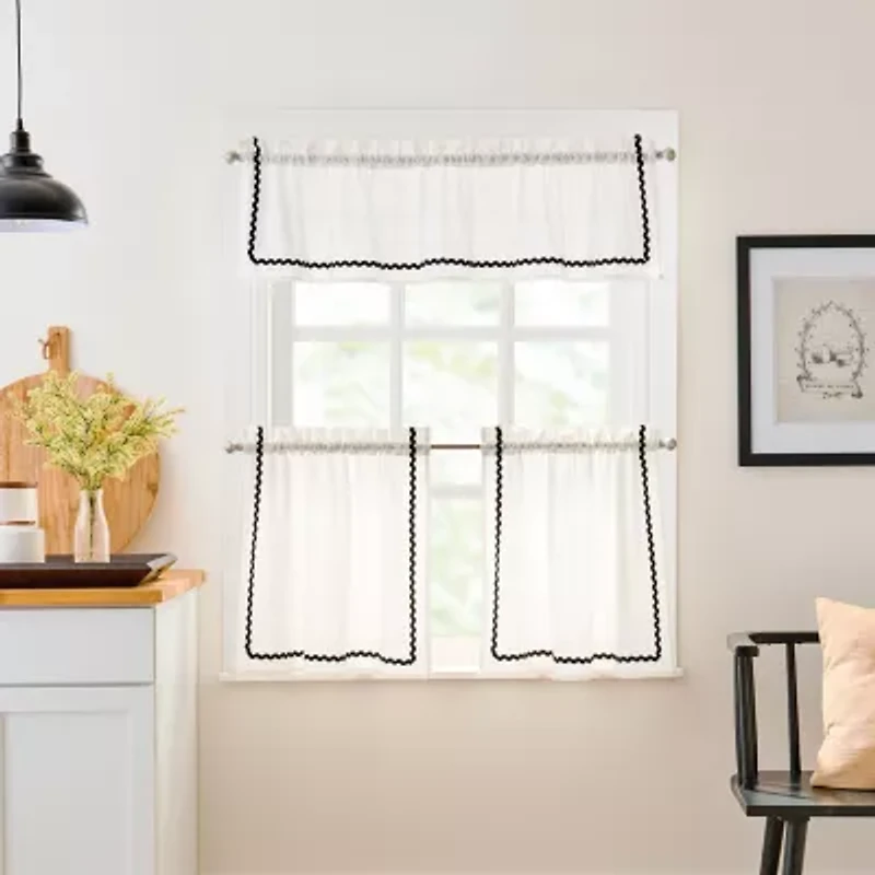 CURTIANWORKS Rita 2-pc. Rod Pocket Window Tier