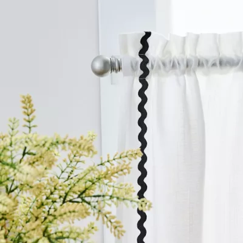 CURTIANWORKS Rita 2-pc. Rod Pocket Window Tier