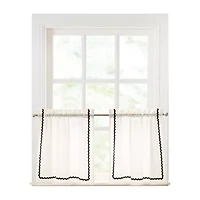 CURTIANWORKS Rita 2-pc. Rod Pocket Window Tier