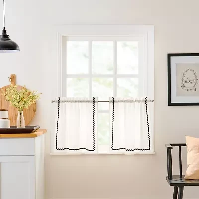 CURTIANWORKS Rita 2-pc. Rod Pocket Window Tier