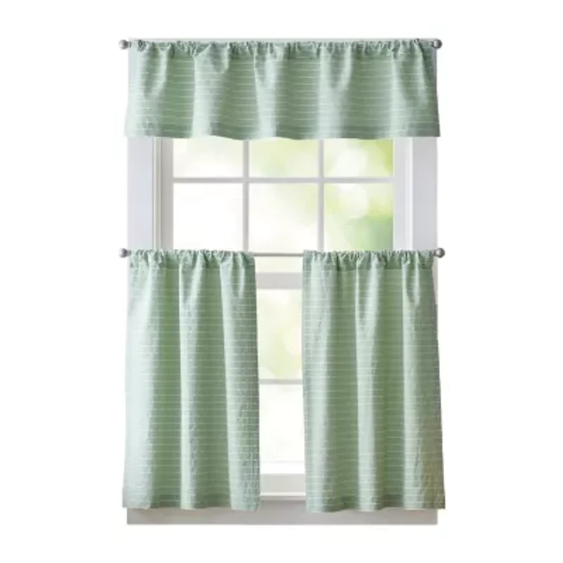 CURTIANWORKS Bridge 2-pc. Rod Pocket Window Tier