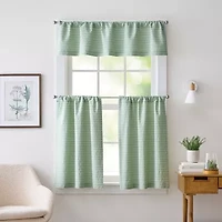 CURTIANWORKS Bridge 2-pc. Rod Pocket Window Tier