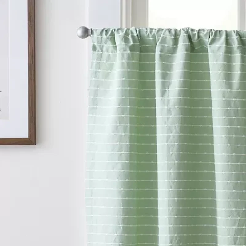CURTIANWORKS Bridge 2-pc. Rod Pocket Window Tier