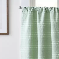 CURTIANWORKS Bridge 2-pc. Rod Pocket Window Tier