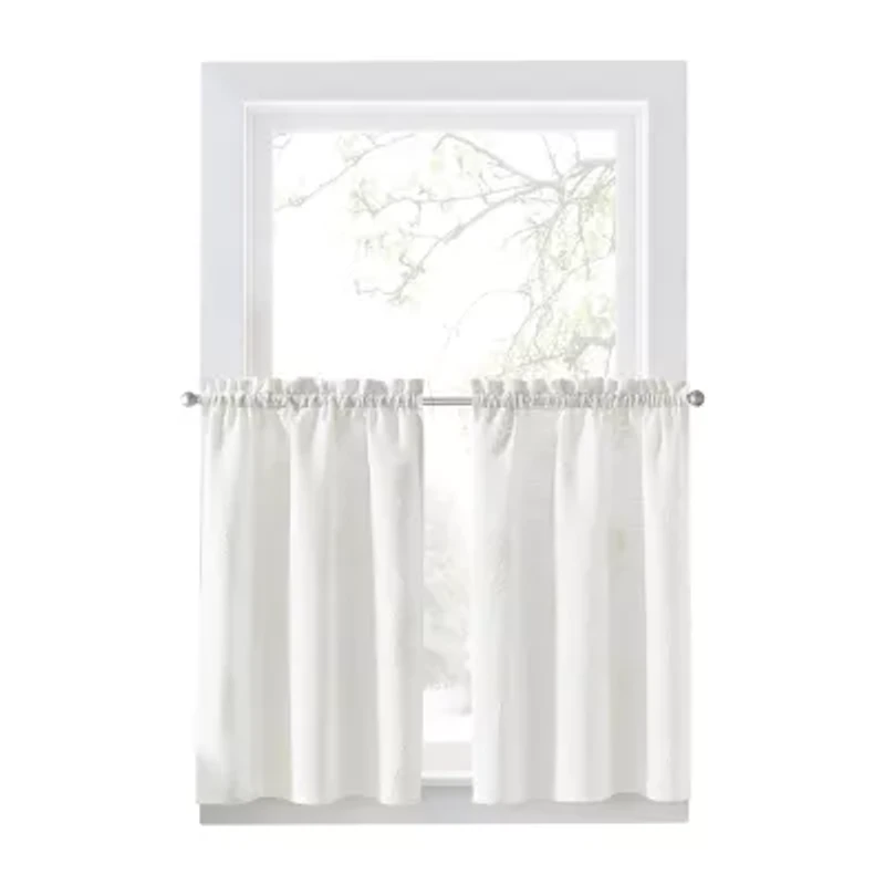 CURTIANWORKS Grace Floral 2-pc. Rod Pocket Window Tier