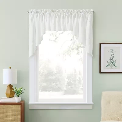 CURTIANWORKS Grace Floral Rod Pocket Valance