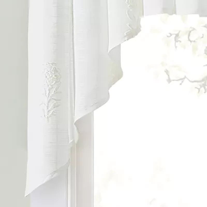 CURTIANWORKS Grace Floral Rod Pocket Valance