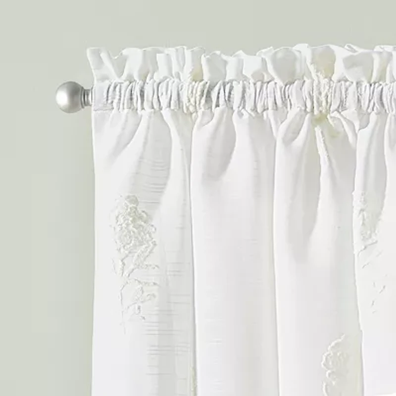 CURTIANWORKS Grace Floral Rod Pocket Valance