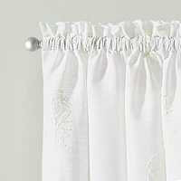CURTIANWORKS Grace Floral Rod Pocket Valance