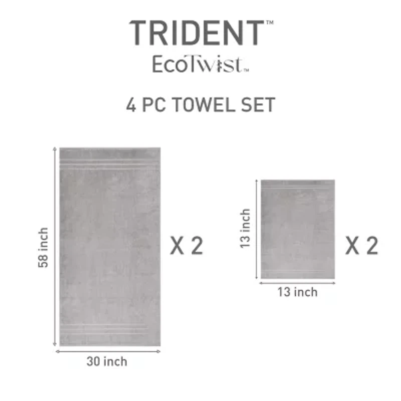 Trident Cotton And Viscose From Bamboo 4-pc. Bath Towel Set