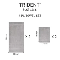 Trident Cotton And Viscose From Bamboo 4-pc. Bath Towel Set