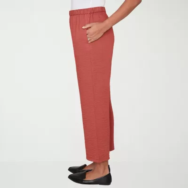Alfred Dunner Spice Market Womens Straight Ankle Pant