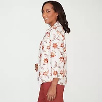 Alfred Dunner Spice Market Womens 3/4 Sleeve Layered Top