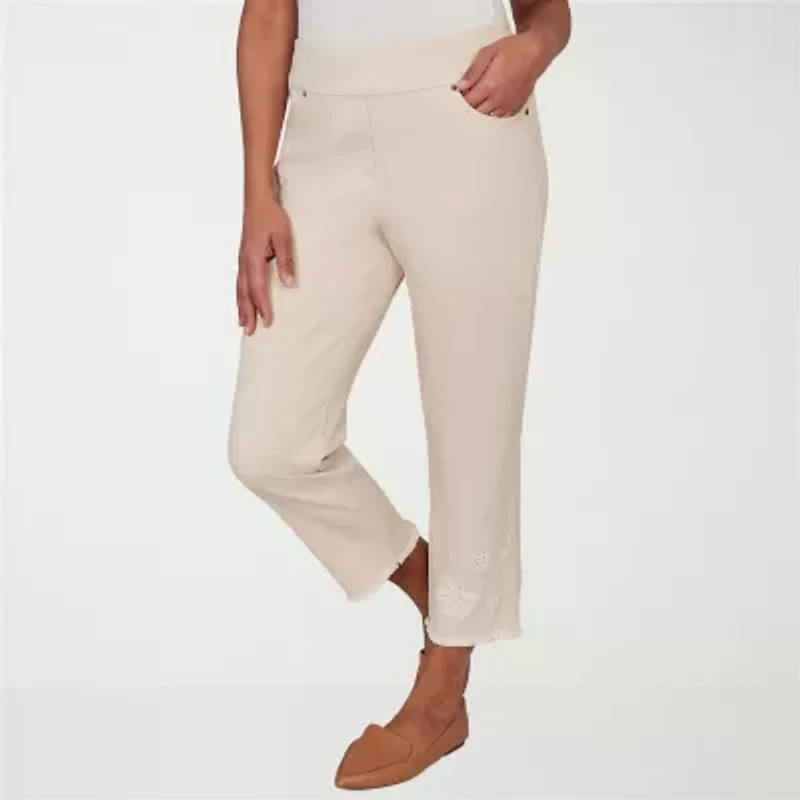 Alfred Dunner Camden Market Womens Straight Mid Rise Pull-On Pant
