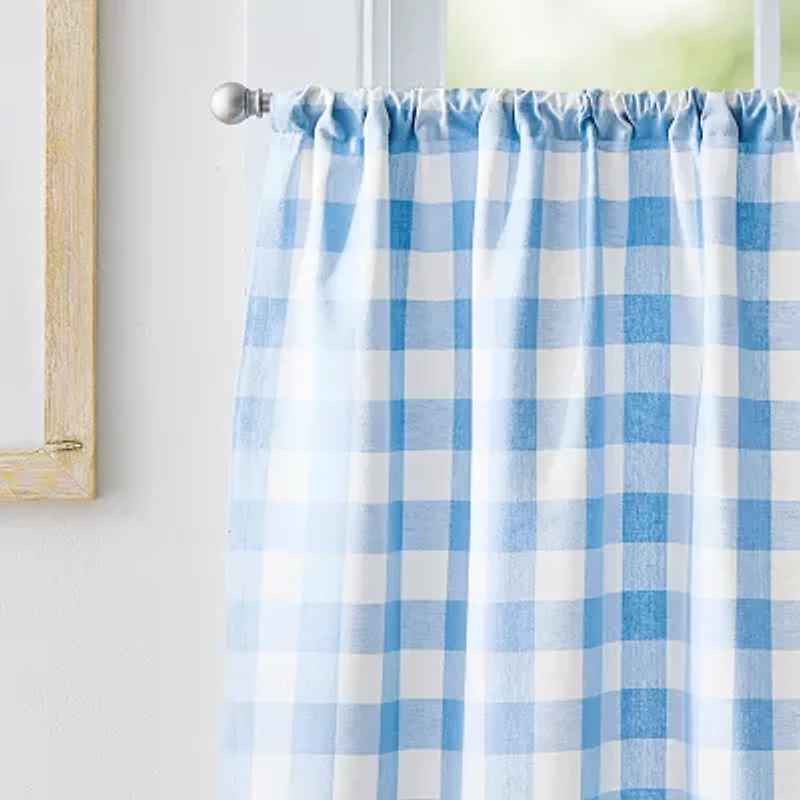 CURTIANWORKS Buffalo 2-pc. Rod Pocket Window Tier