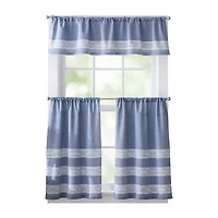 CURTIANWORKS Denim Yarn Dye Rod Pocket Tailored Valance