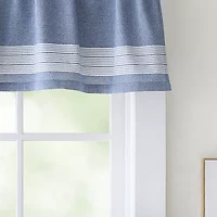 CURTIANWORKS Denim Yarn Dye Rod Pocket Tailored Valance