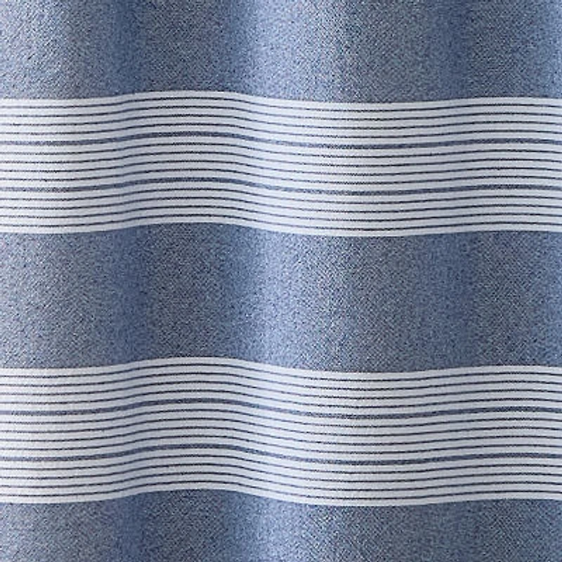 CURTIANWORKS Denim Yarn Dye 2-pc. Rod Pocket Window Tier