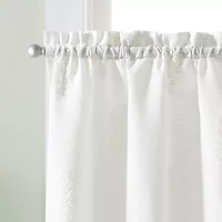 CURTIANWORKS Grace Floral 2-pc. Rod Pocket Window Tier