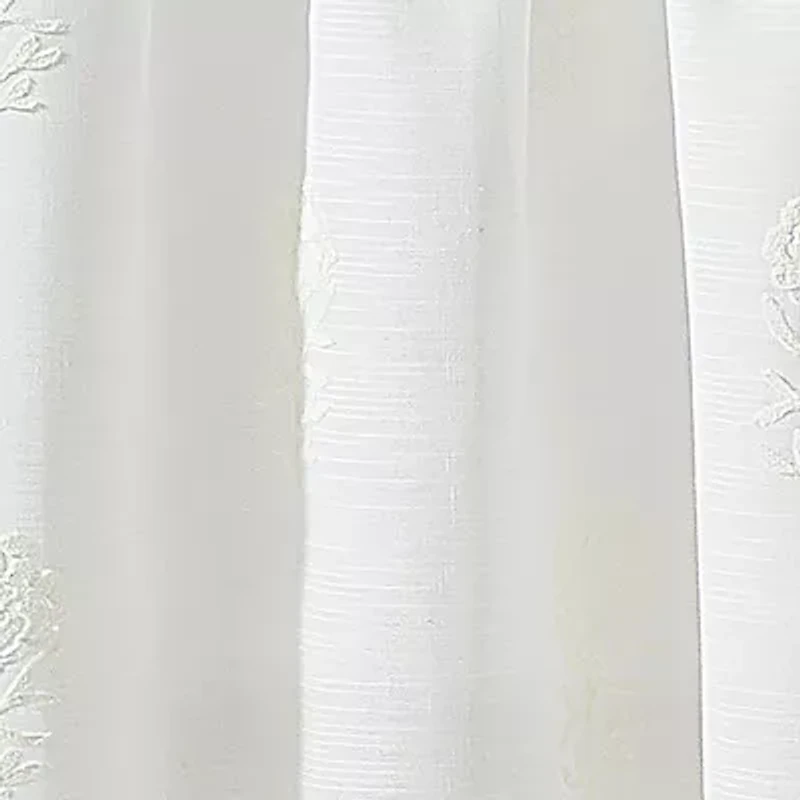 CURTIANWORKS Grace Floral Rod Pocket Tailored Valance