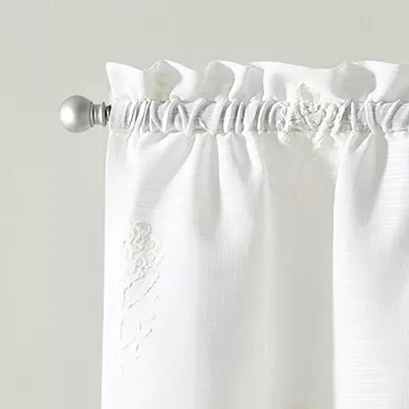 CURTIANWORKS Grace Floral Rod Pocket Tailored Valance