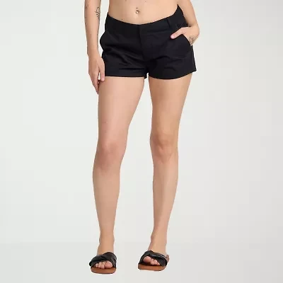 VOLCOM Juniors Womens Mid Rise Shortie Short