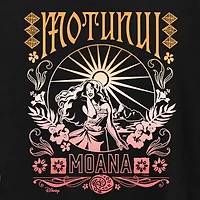 Motunui Groovy Womens Crew Neck Short Sleeve Regular Fit Moana Graphic T-Shirt