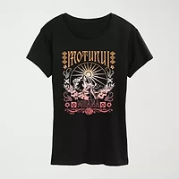 Motunui Groovy Womens Crew Neck Short Sleeve Regular Fit Moana Graphic T-Shirt