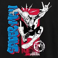 Brand New Day Spidey Senses Womens Crew Neck Short Sleeve Regular Fit Spiderman Graphic T-Shirt
