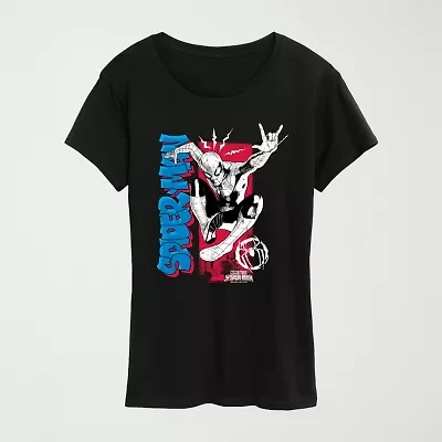 Brand New Day Spidey Senses Womens Crew Neck Short Sleeve Regular Fit Spiderman Graphic T-Shirt