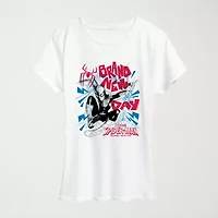 Brand New Day Zine Womens Crew Neck Short Sleeve Regular Fit Spiderman Graphic T-Shirt