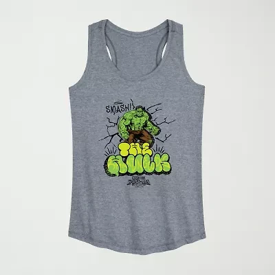 Brand New Day The Hulk Womens Crew Neck Sleeveless Hulk Spiderman Tank Top