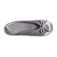 Isotoner Satin Womens Ballerina Slippers