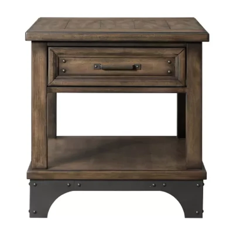 Intercon Incorporated Whiskey River Living Room 1-Drawer End Table