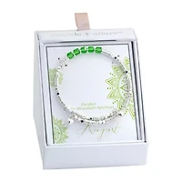 Sparkle Allure Birthstone Womens Red Crystal Beaded Bracelet