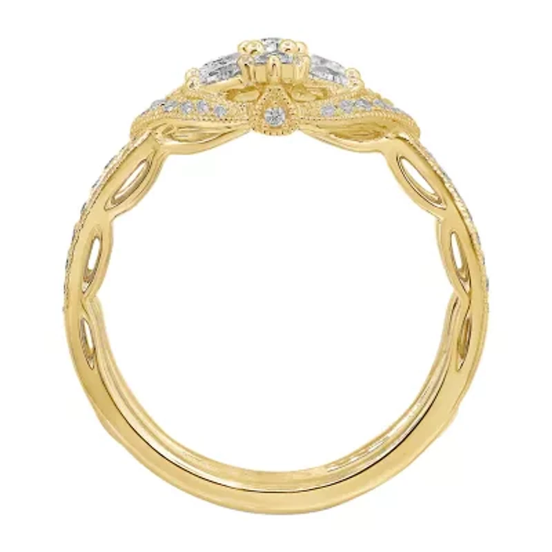 Womens / CT. T.W. Natural White Diamond 14K Gold Ring Guard