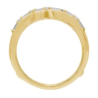 Womens 1 CT. T.W. Natural White Diamond 14K Gold Wedding Ring Guard