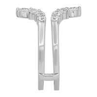 Womens 1 CT. T.W. Natural White Diamond 14K Gold Ring Guard
