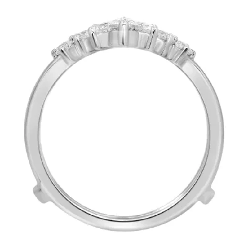 Womens 1 CT. T.W. Natural White Diamond 14K Gold Ring Guard