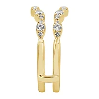 Womens 1/2 CT. T.W. Natural White Diamond 14K Gold Ring Guard