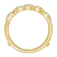 Womens 1/2 CT. T.W. Natural White Diamond 14K Gold Ring Guard