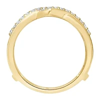 Womens 1/4 CT. T.W. Natural White Diamond 14K Gold Wedding Ring Guard